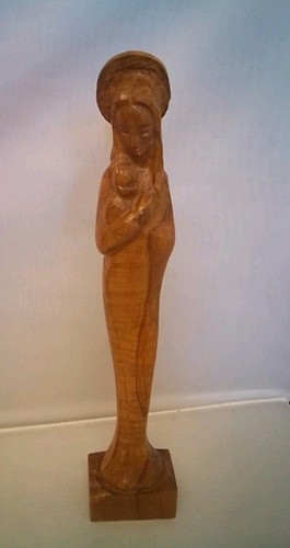 Vintage hand carved olive wood - hand,