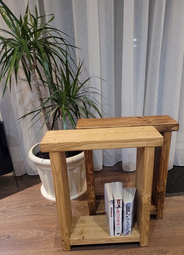 Rustic wooden bedside - rustic,