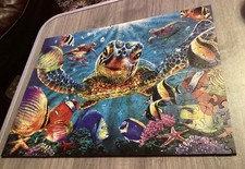 fish  Wooden Jigsaw Puzzles  x 4 unique different Adult Size A3 4mm wood  vgc