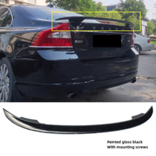 FIT FOR VOLVO S80 II REAR BOOT SPOILER TRUNK WING LIP ABS GLOSS BLACK 2008-2016