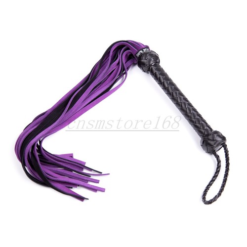 Genuine leather whip purple - leather,