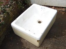 Reclaimed Vintage Large Heavy White Ceramic BELFAST Sink Bar Ice Bath Planter