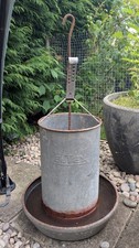 Old Large ELTEX galvanised poultry feeder...holds water also STAMFORD