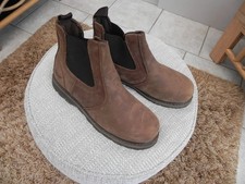 Mens Trojan Work Boots UK 9 Brown Leather