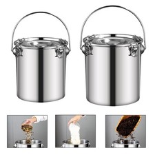 Stainless Steel Airtight Bucket Milk Pail Multi-Function with Lid Cover Airtight