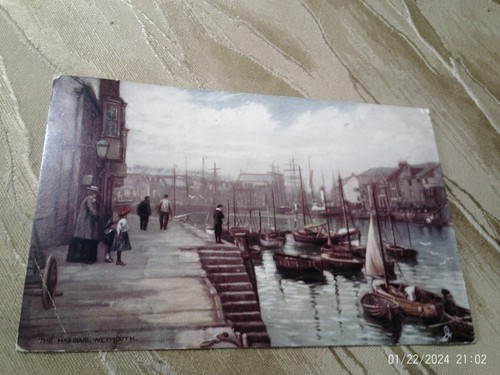 Postcard 1907 weymouth harbour - postcard,