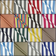 Waterproof Canvas Stripe Fabric 8Oz Heavy Duty Thick Outdoor Material 150cm Wide
