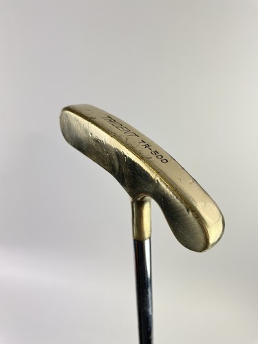 Brass blade golf putter - brass,