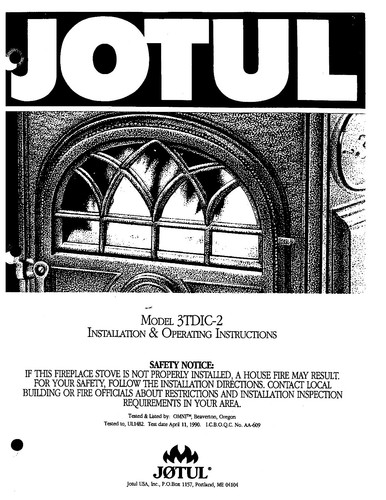 Jotul model 3tdic - jotul, stove