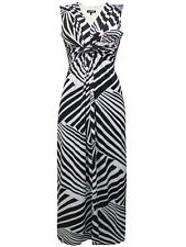 DEBENHAMS THE COLLECTION BLACK WHITE SLEEVELESS MAXI DRESS SIZES - 14 16 18 20
