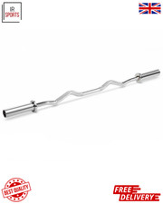 EZ Barbell Curl Bar 2'' Olympic Weights Strength Arm Training Biceps Home Gym 