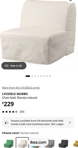 Ikea lycksele murbo - lycksele, chair-bed