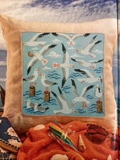 Emma Congdon Guys And Gulls Summer Seagull Cushion Cover Cross Stitch Chart