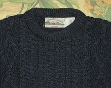 ARAN CRAFTS Navy Blue Wool
