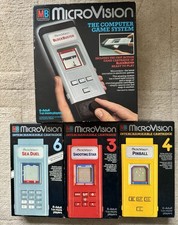 Vintage MB Electronics 1979 MicroVision handheld Game System & 3 Extra Games