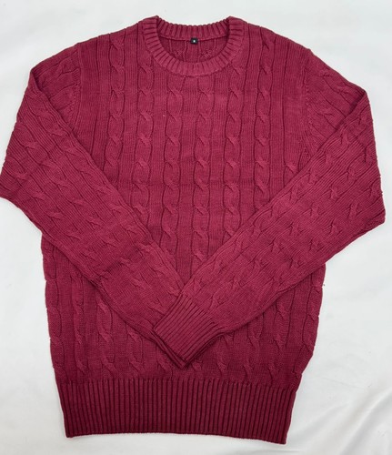 Men knitted pullover - pullover, plain