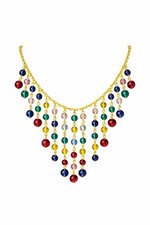 Gold Multi-Colour Beaded