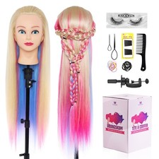 26'' Salon Training Head Hairdressing  Manikin Practice Styling Mannequin Doll
