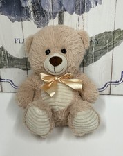 Retired Mothercare Soft BEIGE Teddy Bear 10” Sitting Soft Plush Comforter