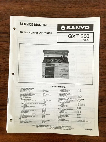 Sanyo gxt 300 stereo music - 300,