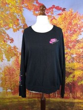 Nike black 58% cotton pink logo Jumper. UK women's size Medium