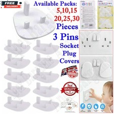 5/10/30x Baby Proofing UK Plug Covers Kids/Child Safety Socket Cover Protector