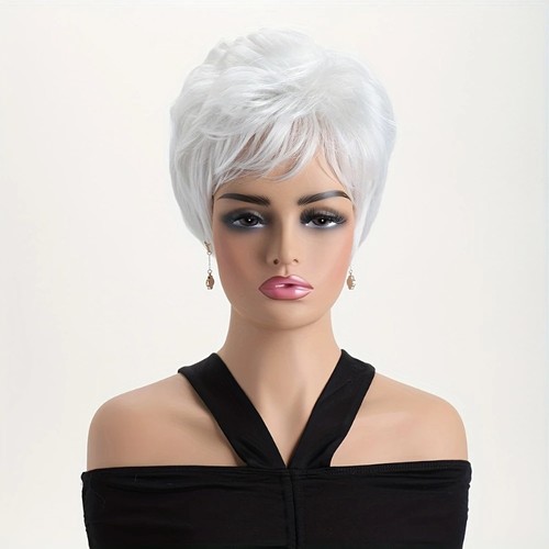 Women wig short white - wig,