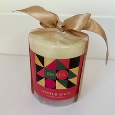 BN Heals Winter Spice Scented Botanical Short Pillar Candle Xmas Festive