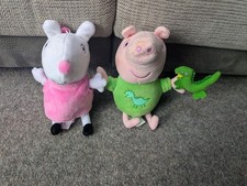 Peppa Pig George And Suzy Sheep Keyring Purse Soft Toy Plush Bundle