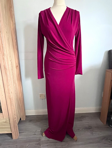 Gorgeous couture burgundy wrap - couture,