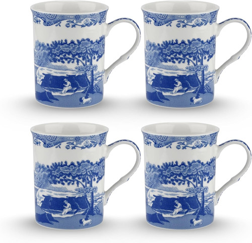 Spode blue italian large mugs - blue,
