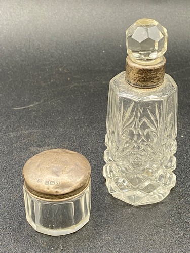 Silver top bottle jar - silver,