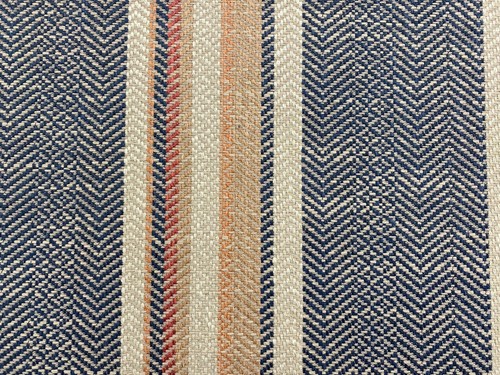 Indus ink fabric blue orange - fabric, blue/orange