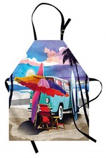 Vintage Camper Apron Happy