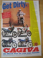CAGIVA PARIS DAKAR MOTORCYCLE EDI ORIOLI MOTORCYCLES ADVERT A4 FILE 33