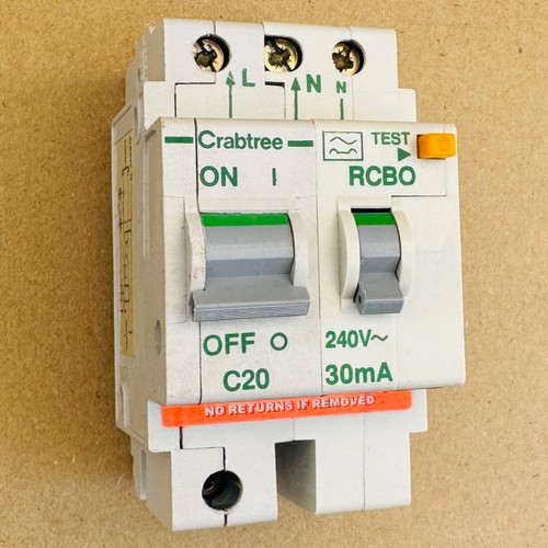 Crabtree polestar c20 rcbo - crabtree, 20