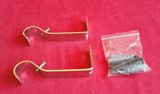 NEW 2 x Heavy Duty Metal Curtain Pole Bracket Holder Curtain Rod Support Wall