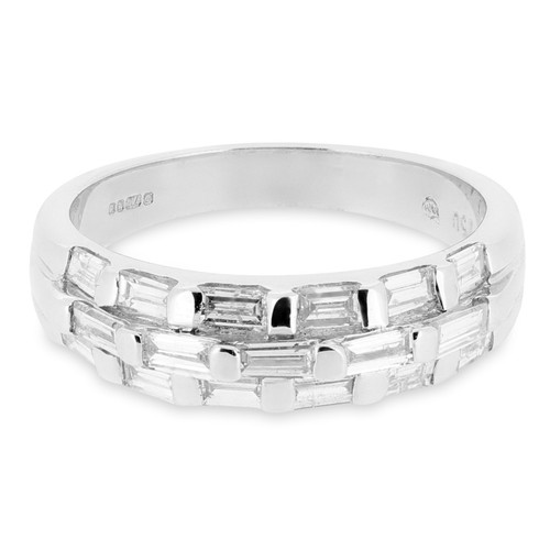Elegant 18ct white - white, gold