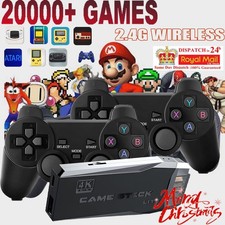 20000+ Retro Video Game Console 4K HD TV Game Stick Ink.2 Wireless Controller