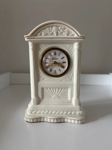 Belleek porcelain mantel clock - belleek,
