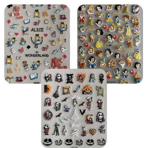 Disney style embossed - disney, nail