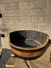 Up-cycled Solid Oak Whisky Barrel Dog Bed | Cat Bed | Pet Bed Wooden Vintage