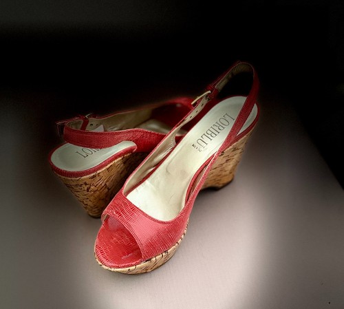 Loriblu vintage red cork - red, wedge