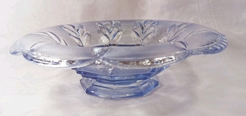 Art deco blue pressed - art, glass