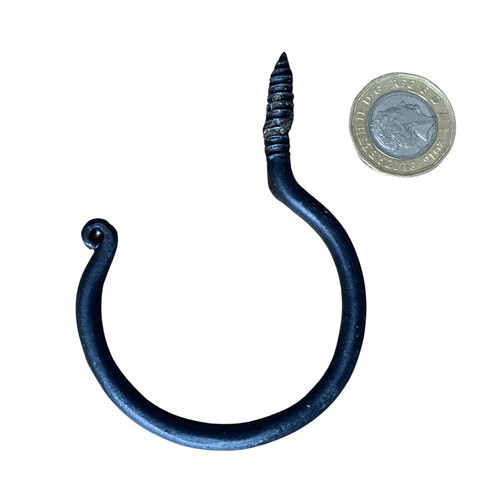 Hook black wrought iron - hook,
