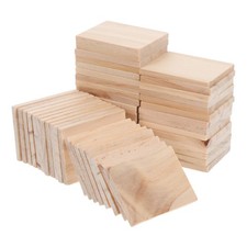 50Pcs Wooden Crafting Blocks