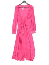 Zara Women's Cardigan M Pink Viscose with Elastane, Polyester Cardigan