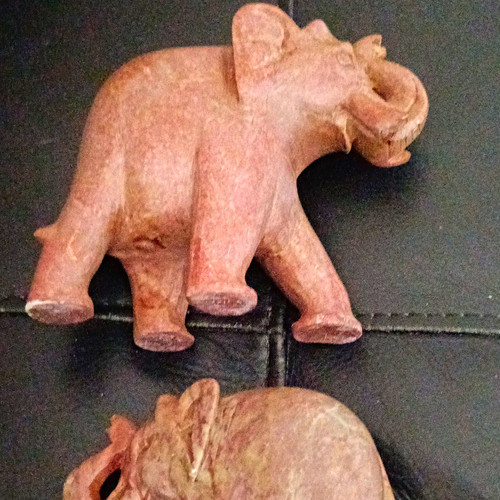 Handcarved elephant - handcarved,