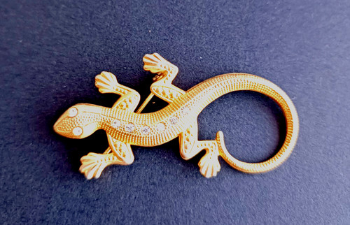 Lizard brooch gold - lizard,