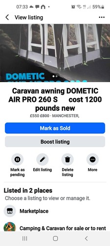 Caravan awning - caravan,